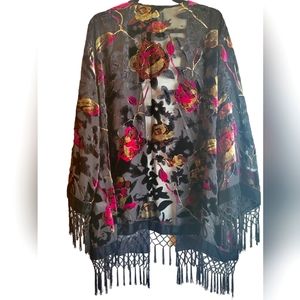 Womans Multi colored kimono jacket